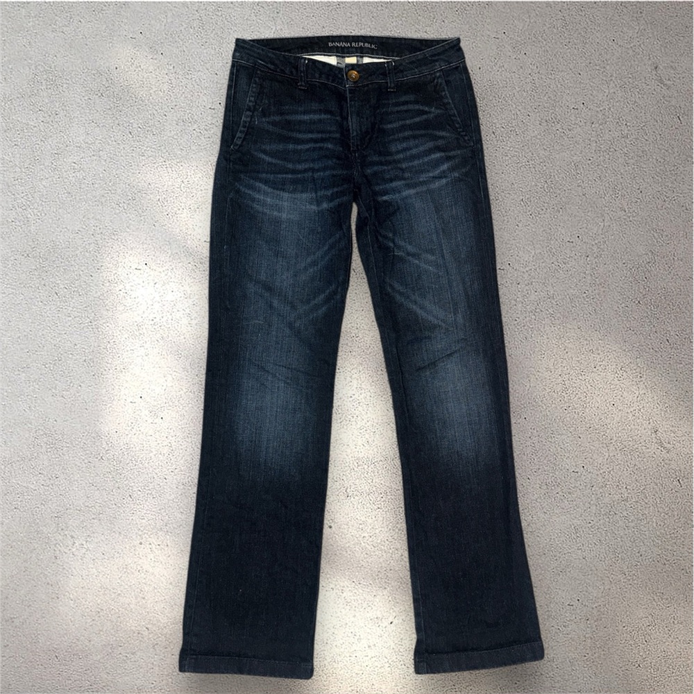 Banana Republic Dark Blue Straight Leg Denim Jeans Size 28L